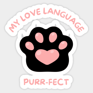 Cat language of love Sticker